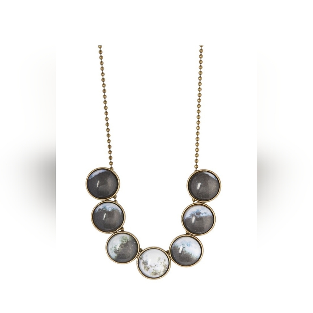 Phases of the moon necklace